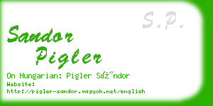 sandor pigler business card